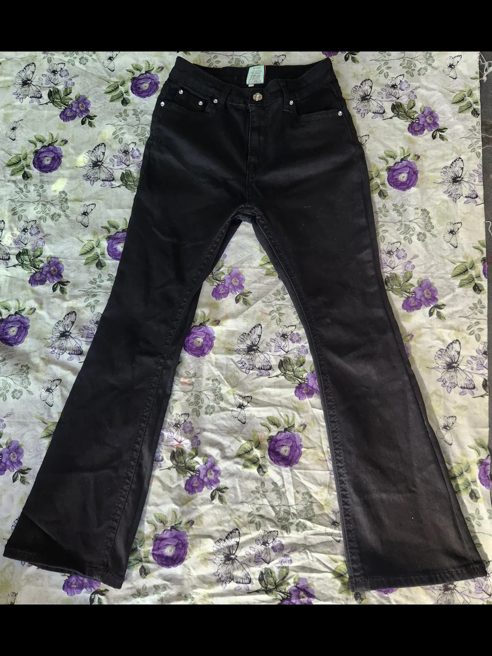 Studded Black Teen Girls Jeans